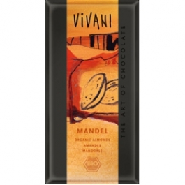 Молочный шоколад с миндалем, Vivani, 100 г