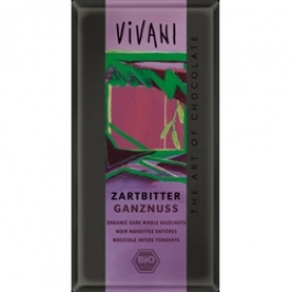 Темный шоколад с цельными лесными орехами, Vivani, 100 г